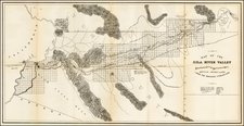 Map of the Gila River Valley  From Oatman Flats to the Colorado River Showing Arable Lands Under the Proposed Storage Dam . . . 1889 By Anonymous