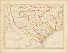 Texas Map By Thomas Gamaliel Bradford