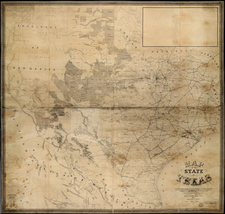 Texas Map By Charles Pressler / A. B. Langermann