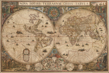 World and World Map By Frederick De Wit / Giuseppe Longhi