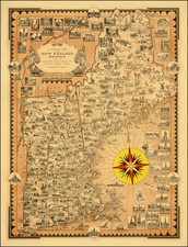 New England Map By Ernest Dudley Chase