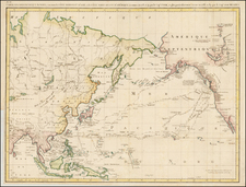 Alaska, Pacific and Russia in Asia Map By John Meares