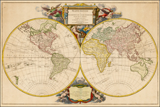 World and World Map By Gilles Robert de Vaugondy
