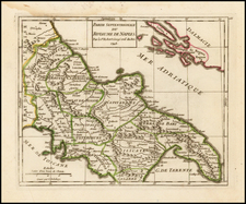 Italy and Southern Italy Map By Didier Robert de Vaugondy