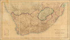 South Africa Map By Edward Stanford