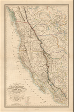 United States, Texas, Southwest, Rocky Mountains, Mexico and California Map By Eugene Duflot De Mofras