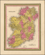 Ireland Map By Samuel Augustus Mitchell