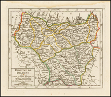 Royaume de Pologne divisee en Haute et Base Pologne, et Subdivise en Palatinats. . . 1749 By Didier Robert de Vaugondy