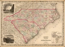 Southeast Map By Alvin Jewett Johnson  &  Ross C. Browning