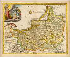 Poland, Baltic Countries and Germany Map By Philipp Clüver