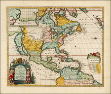 Midwest and North America Map By Louis de Hennepin