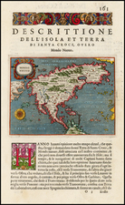 North America, Japan and Pacific Map By Tomasso Porcacchi