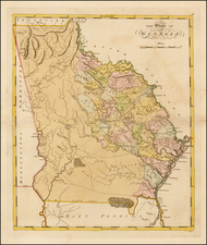 Southeast Map By Mathew Carey