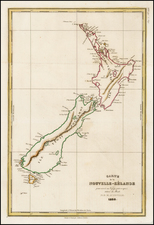 New Zealand Map By Jules Sebastian Cesar Dumont-D'Urville