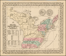 United States Map By Samuel Augustus Mitchell Jr.