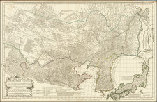 China, Japan, Korea and Central Asia & Caucasus Map By Jean André Dezauche / Jean-Baptiste Bourguignon d'Anville