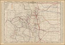 Southwest and Rocky Mountains Map By George F. Cram