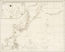 China, Japan, Korea, Philippines and Pacific Map By Jose Espinosa y Tello