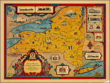 New York State and Pictorial Maps Map By George Annand