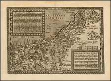 Holy Land Map By Matthias Quad / Johann Bussemachaer