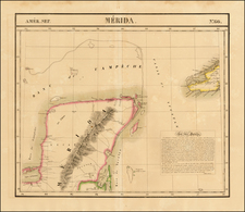 Mexico and Caribbean Map By Philippe Marie Vandermaelen