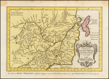 China, Central Asia & Caucasus and Russia in Asia Map By J.V. Schley