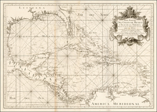 Florida, South, Southeast, Texas, Mexico, Caribbean and Central America Map By Tomás López