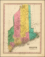 New England and Maine Map By Anthony Finley