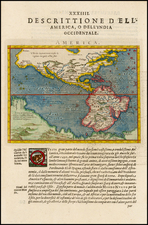 Western Hemisphere, South America, Australia and America Map By Giovanni Antonio Magini