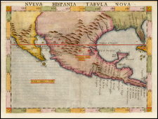 South, Southeast, Texas, Southwest, Rocky Mountains, Mexico and Baja California Map By Girolamo Ruscelli