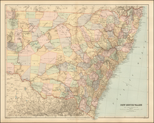 Australia Map By Edward Stanford