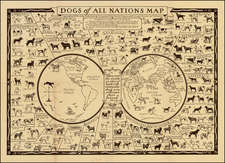 World, World, Comic & Anthropomorphic and Curiosities Map By E. Frantz