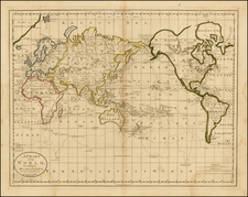 World and World Map By Mathew Carey