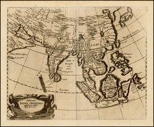 Indian Ocean, China, Japan, Korea, India, Southeast Asia, Other Islands and Central Asia & Caucasus Map By Anonymous / Adam Olearius