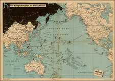 South America, Asia, Asia, Australia & Oceania, Pacific, Oceania and America Map By Berliner Lokalanzeiger