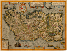 British Isles, Ireland and Balearic Islands Map By Abraham Ortelius / Johannes Baptista Vrients