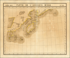 Alaska Map By Philippe Marie Vandermaelen