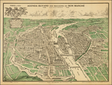 France and Paris and Île-de-France Map By A. Guibal