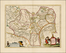 China, Central Asia & Caucasus and Russia in Asia Map By Willem Janszoon Blaeu