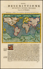 World Map By Giovanni Antonio Magini