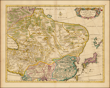 China, Japan, Central Asia & Caucasus and Russia in Asia Map By Frederick De Wit