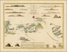 Caribbean and Virgin Islands Map By Thomas Jefferys