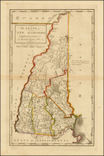 New England and New Hampshire Map By Mathew Carey