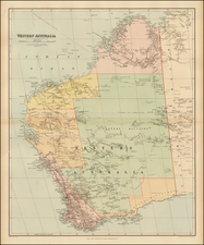 Australia Map By Edward Stanford