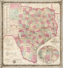 J. de Cordova's Map of the State of Texas Compiled From The Records of the General Land Office of the State. By Robert Creuzbaur, Austin, 1867.