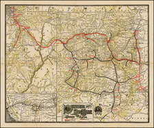 Rocky Mountains Map By Denver & Rio Grande RR