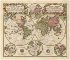 World and World Map By Homann Heirs