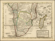 South Africa, East Africa and African Islands, including Madagascar Map By Herman Moll