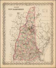 New England Map By G.W.  & C.B. Colton