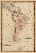 South America Map By Alvin Jewett Johnson  &  Ross C. Browning